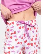 Pyjama court Laurie rose