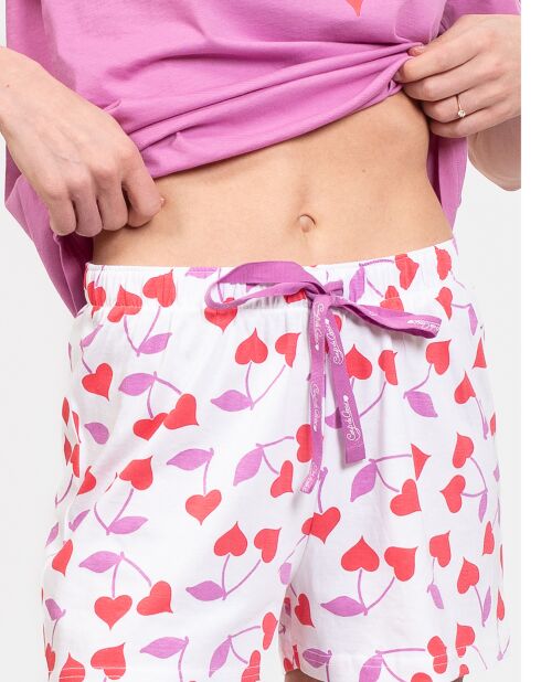 Pyjama court Laurie rose