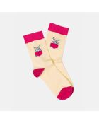 Chaussettes Cassandre jaune/rose