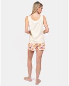 Pyjama court Laure jaune