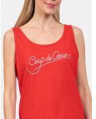 Pyjama court Chléo rouge/blanc