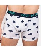 Boxer Eric blanc/bleu marine