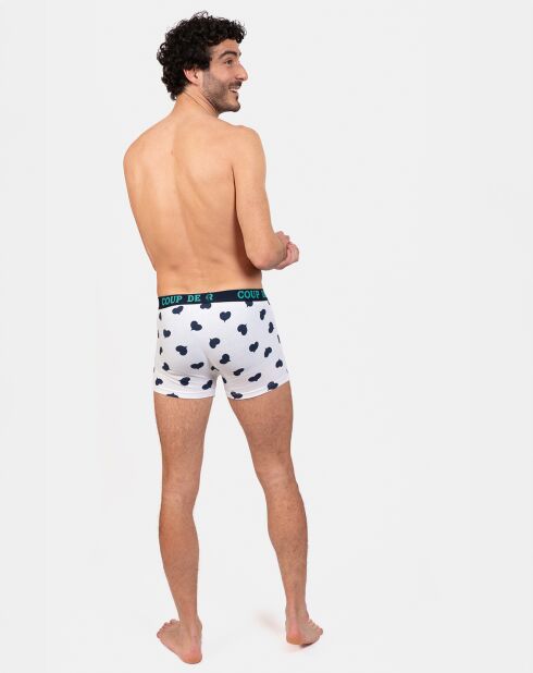 Boxer Eric blanc/bleu marine