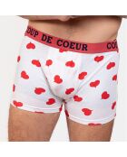 Boxer Eric blanc/rouge