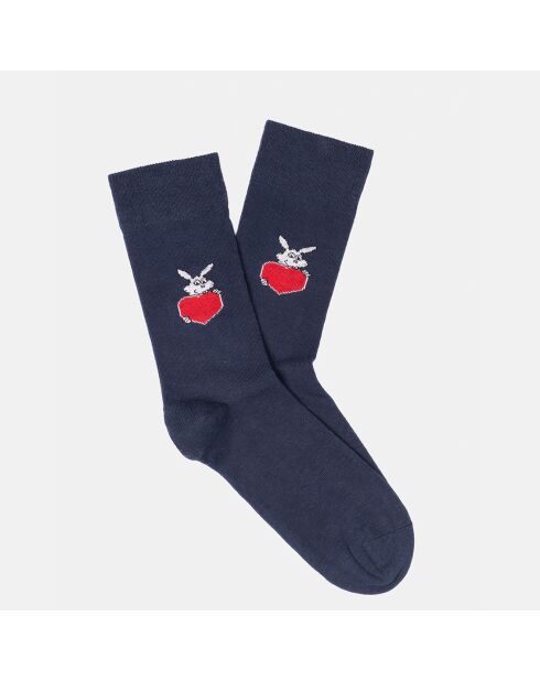 Chaussettes Max bleu marine