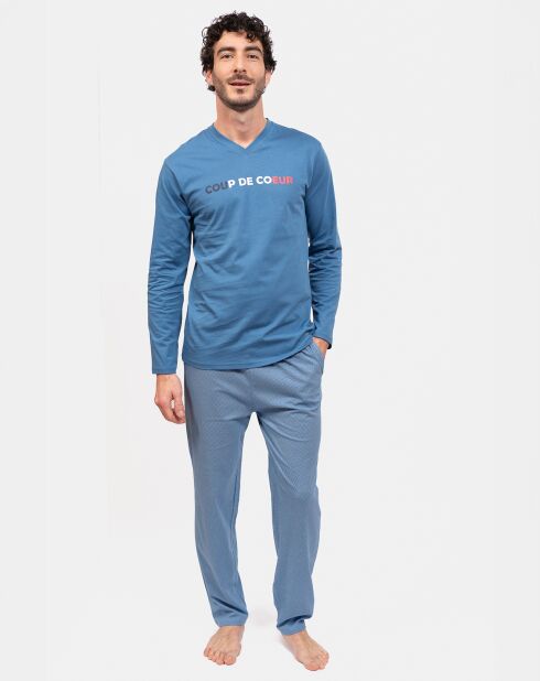 Pyjama long Paul bleu