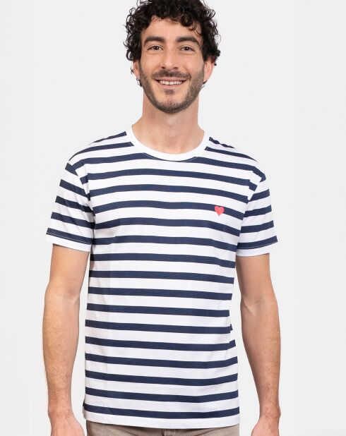 Haut de pyjama Théo bleu marine/beige