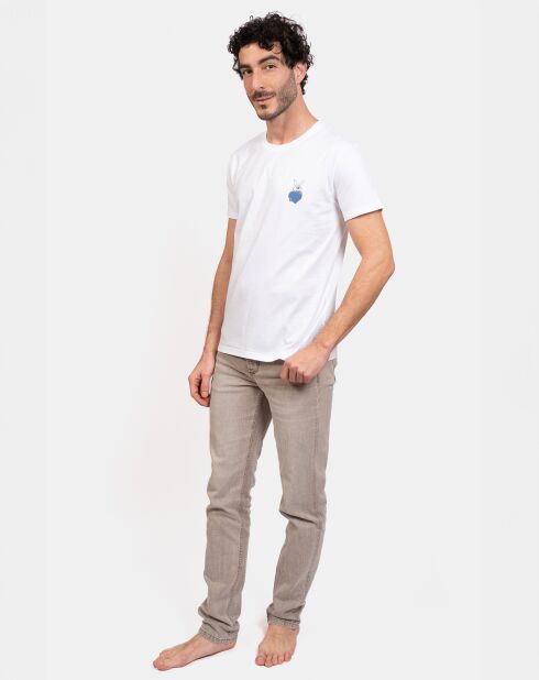 Haut de pyjama Bastien blanc