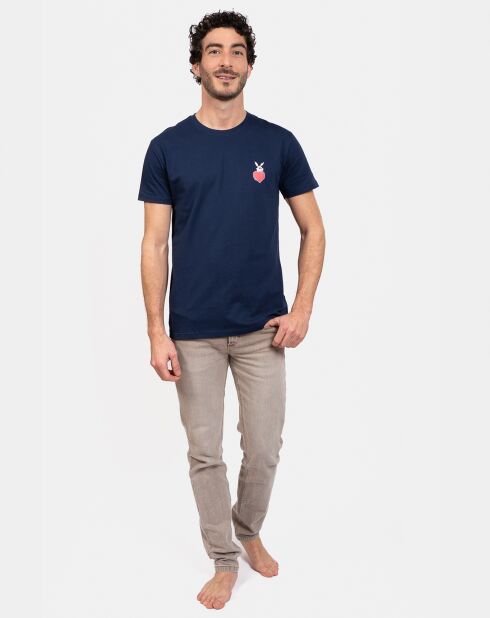 Haut de pyjama Bastien bleu marine