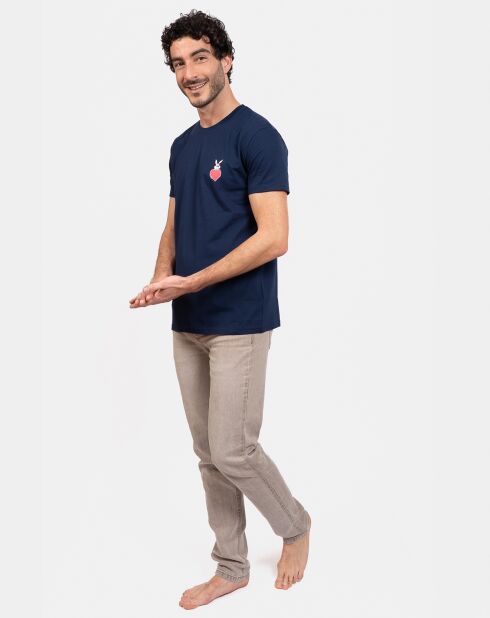 Haut de pyjama Bastien bleu marine
