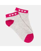 Chaussettes Marine gris/rose
