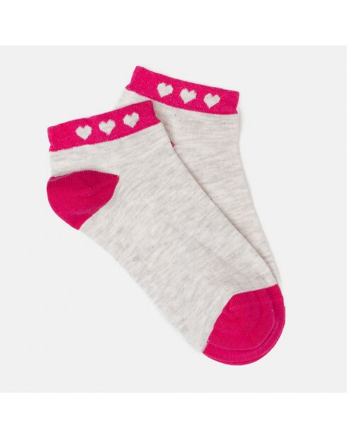 Chaussettes Marine gris/rose