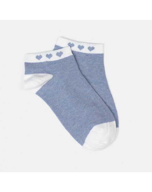 Chaussettes Marine jean/blanc
