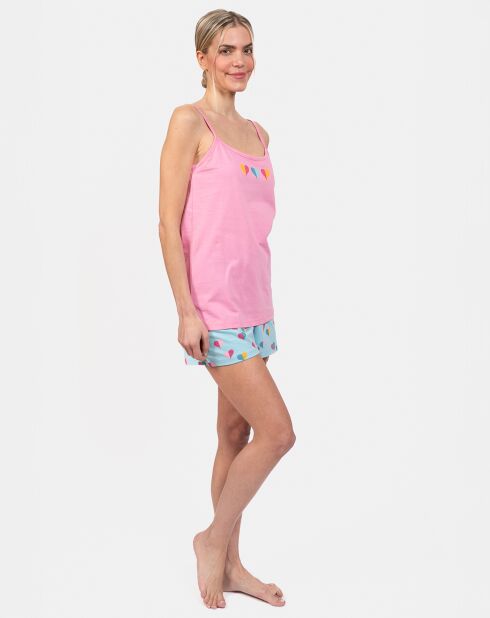 Pyjama court Claire multicolore