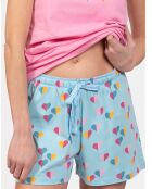 Pyjama court Claire multicolore