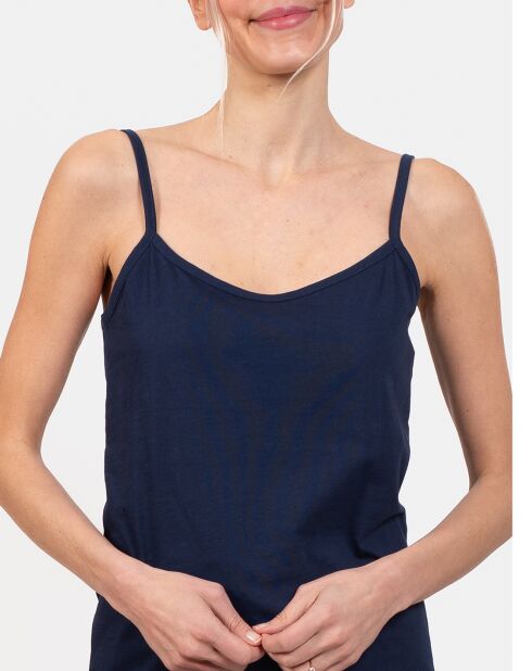 Pyjama court Chloé bleu marine