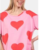 Pyjama court Lou rose/rouge