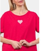Pyjama court Louison fuchsia