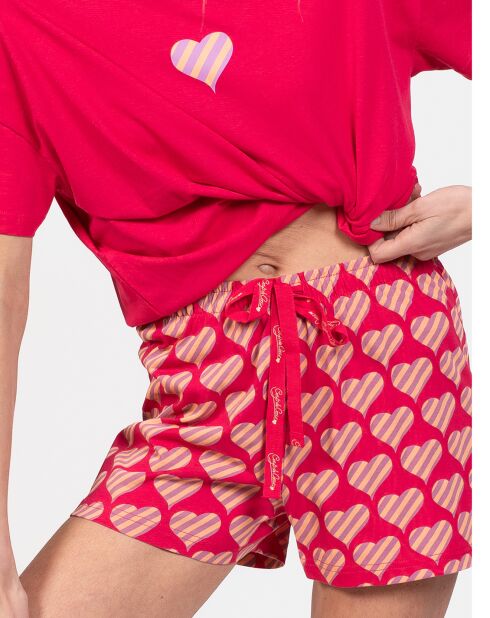 Pyjama court Louison fuchsia