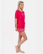 Pyjama court Louison fuchsia