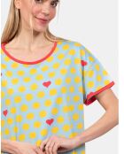 Pyjama court Hermance vert/bleu lagon