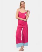 Pyjama court Malia fuchsia
