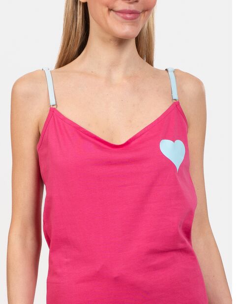 Pyjama court Malia fuchsia