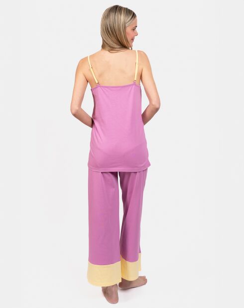 Pyjama court Malia parme