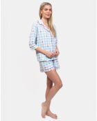 Pyjama court Mia bleu lagon