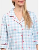 Pyjama court Mia bleu lagon