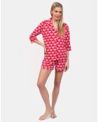 Pyjama court Mollie fuchsia