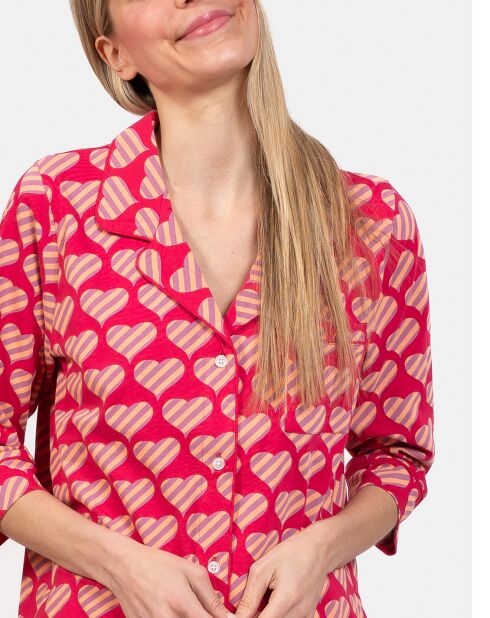Pyjama court Mollie fuchsia