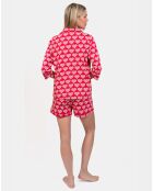 Pyjama court Mollie fuchsia