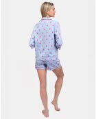 Pyjama court Millie bleu ciel