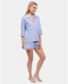 Pyjama court Millie bleu ciel