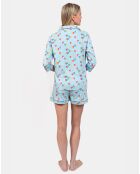 Pyjama court Gabriella bleu