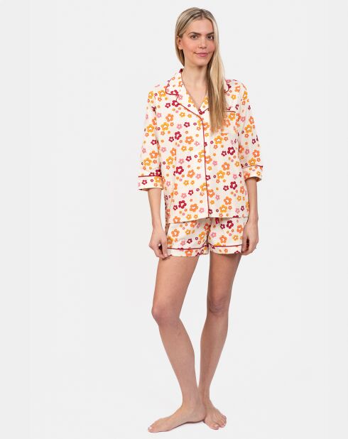 Pyjama court Josie jaune