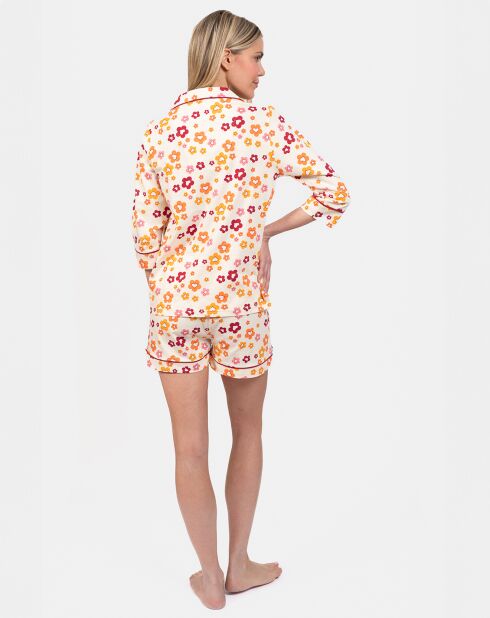 Pyjama court Josie jaune