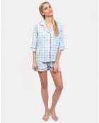 Pyjama court Elisabeth bleu lagon
