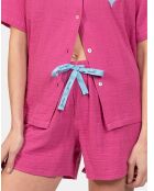 Pyjama court Elisa fuchsia