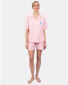 Pyjama court Elisa rose