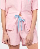 Pyjama court Elisa rose
