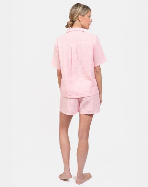 Pyjama court Elisa rose