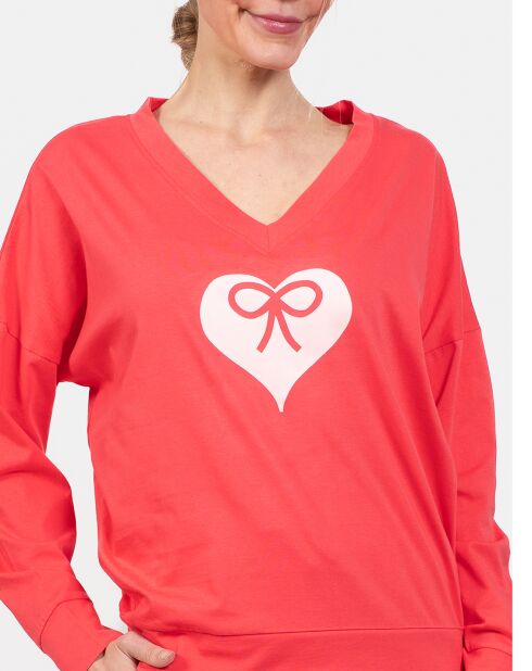 Pyjama long Alice rouge/rose