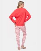 Pyjama long Alice rouge/rose