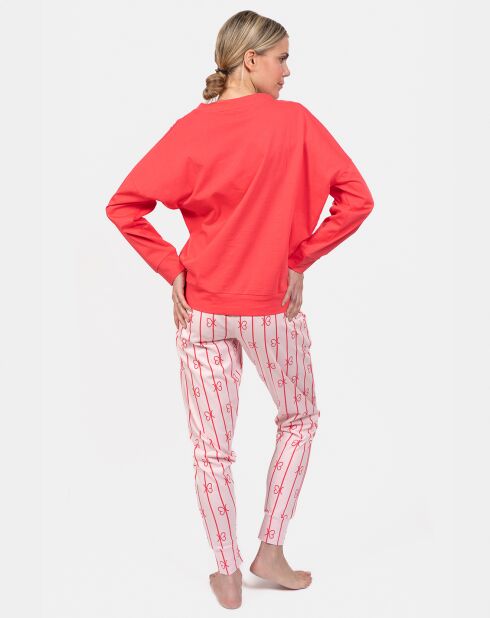 Pyjama long Alice rouge/rose
