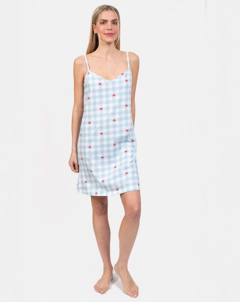 Chemise de nuit Félicia bleu lagon