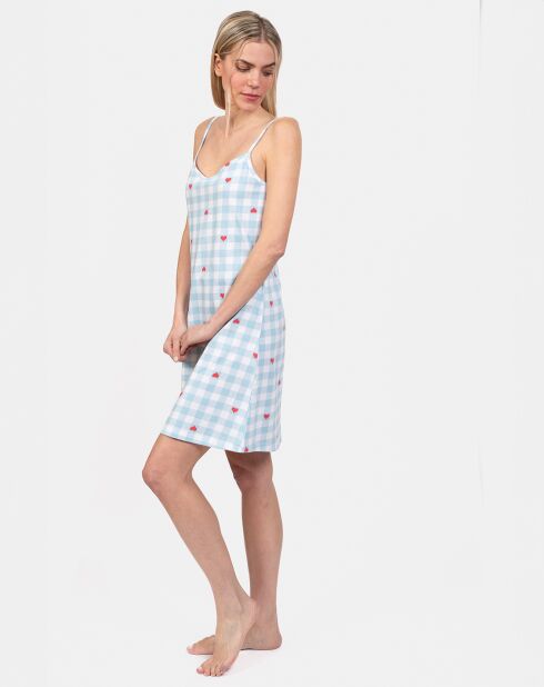 Chemise de nuit Félicia bleu lagon