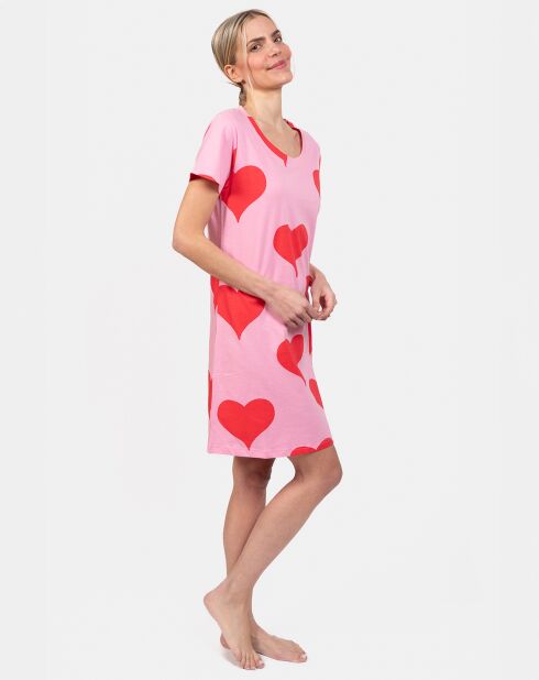 Chemise de nuit Félicie rose