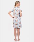 Chemise de nuit Martine bleu ciel